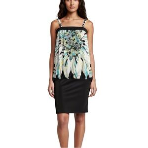BEBE Silk/Spandex Printed Party Dress